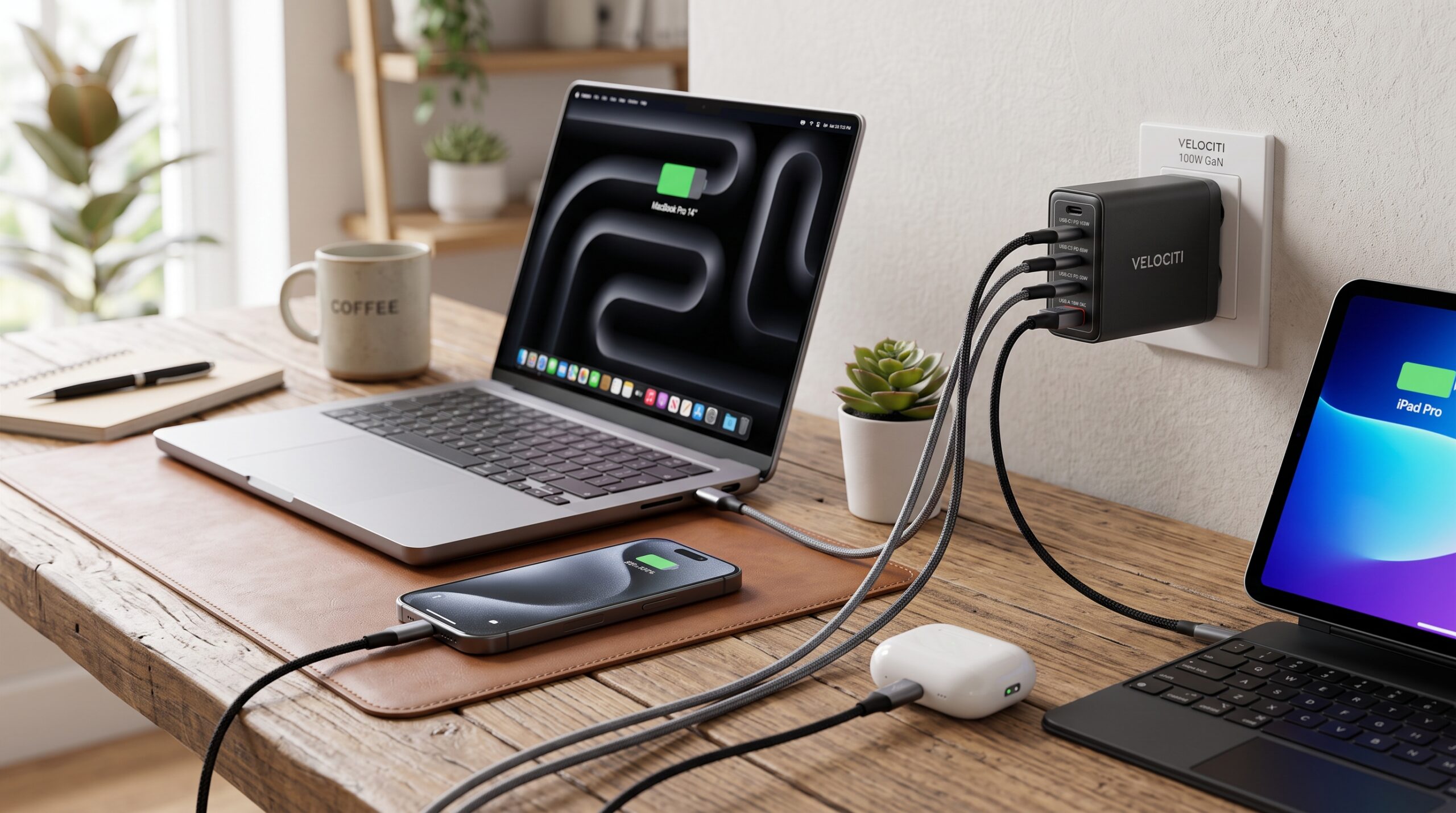 Compact GaN charger for phones, tablets and laptops