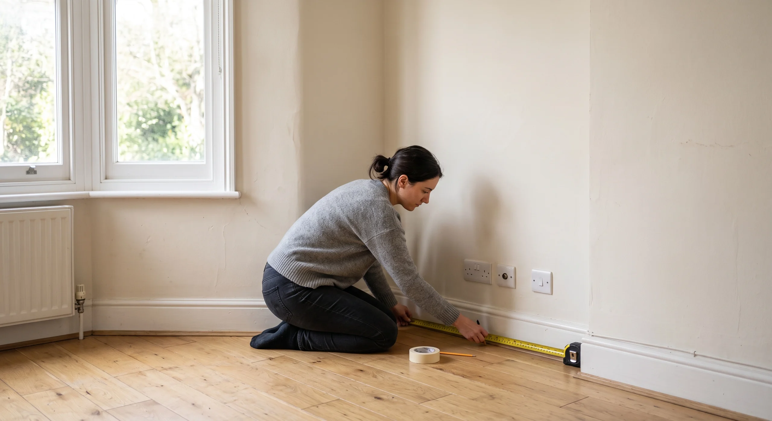 Measuring and preparing a small workspace area