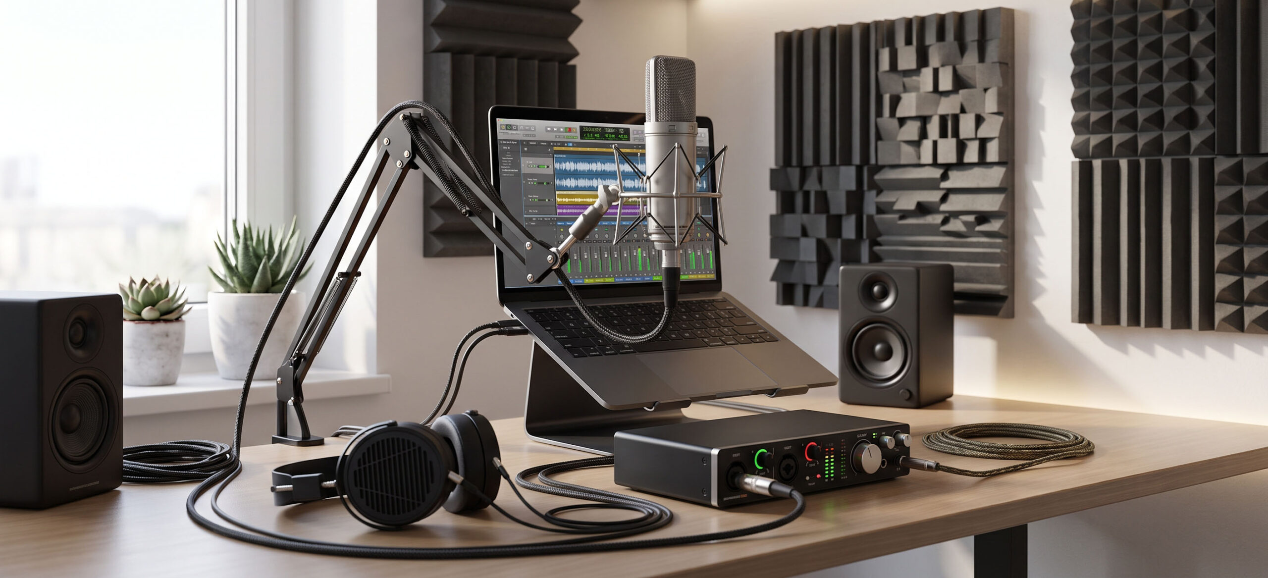 Microphone and audio equipment for a home studio