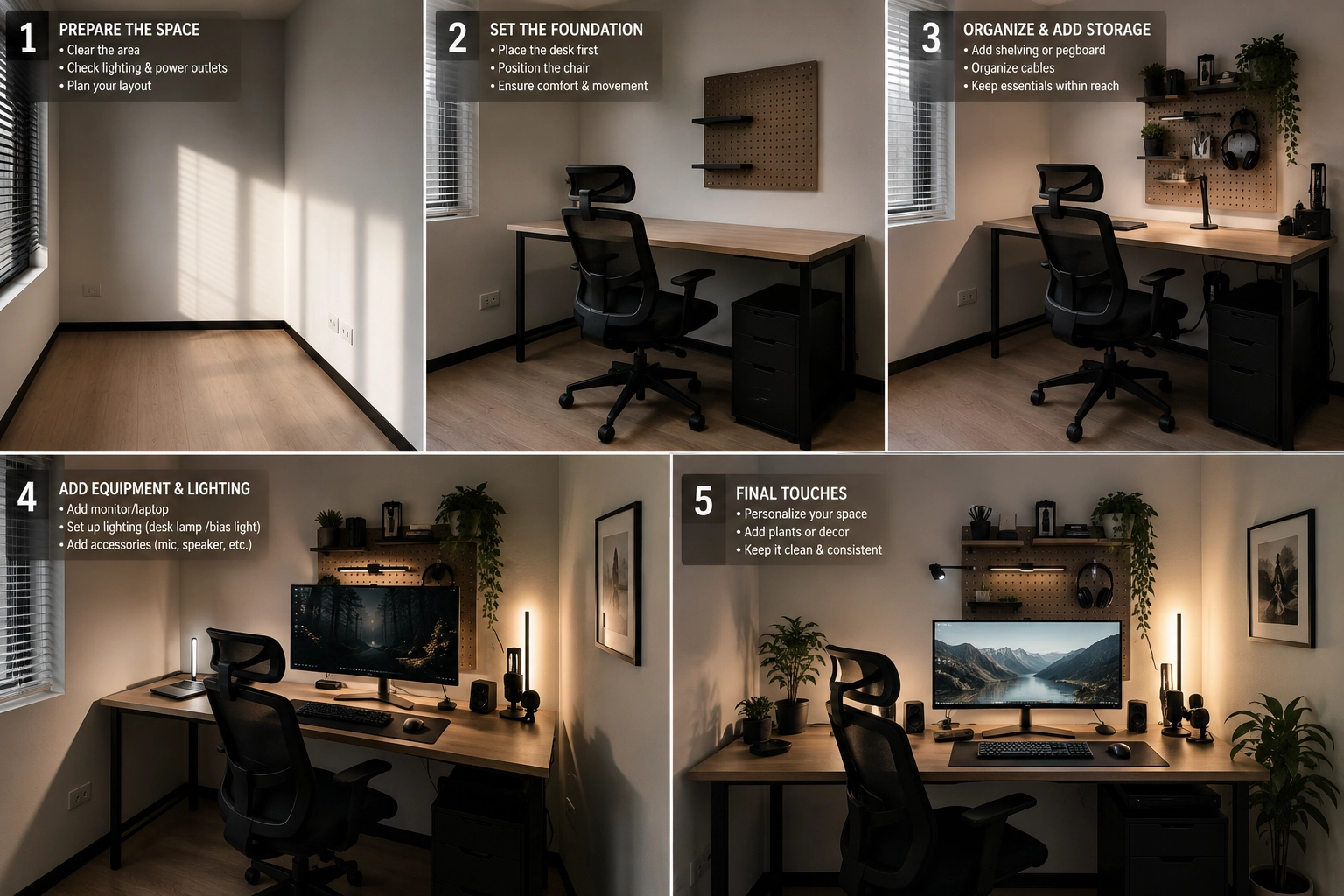 Five steps to building a compact workspace